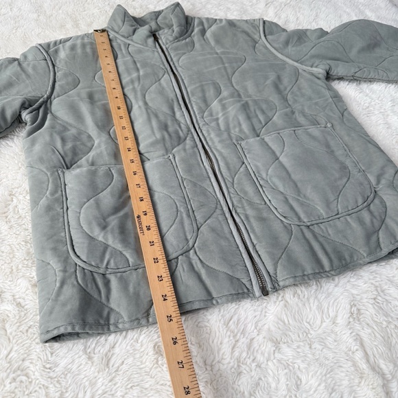 NWT Rails Woman Sage Green Denver Quilted Cotton Zip-Up Jacket Boho Chic Classic - Picture 6 of 8